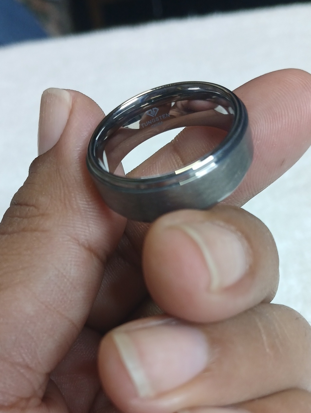 Tungsten Black Men’s Comfort-Fit Ring